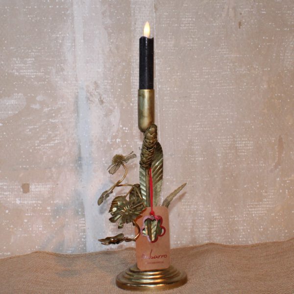 Kandelaar antieklook goud metaal en handgemaakt