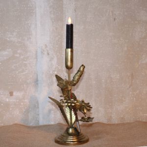 koperen kandelaar met 1 kaars