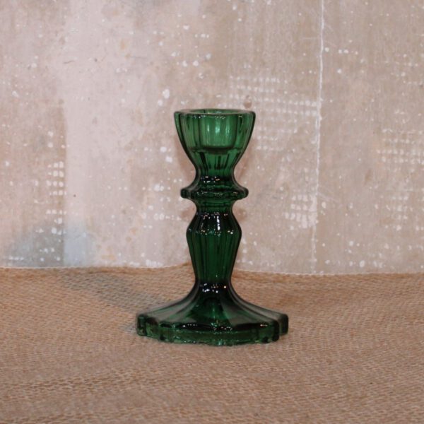 kandelaar van donkergroen glas