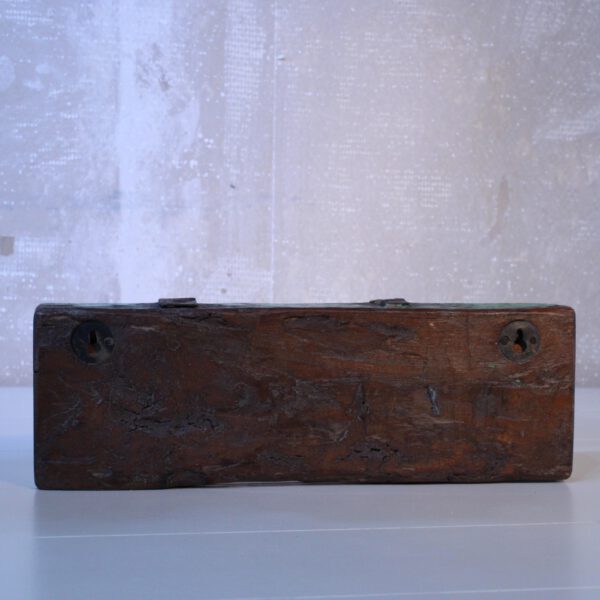 Kapstok van gerecycled teakhout groen uit India M