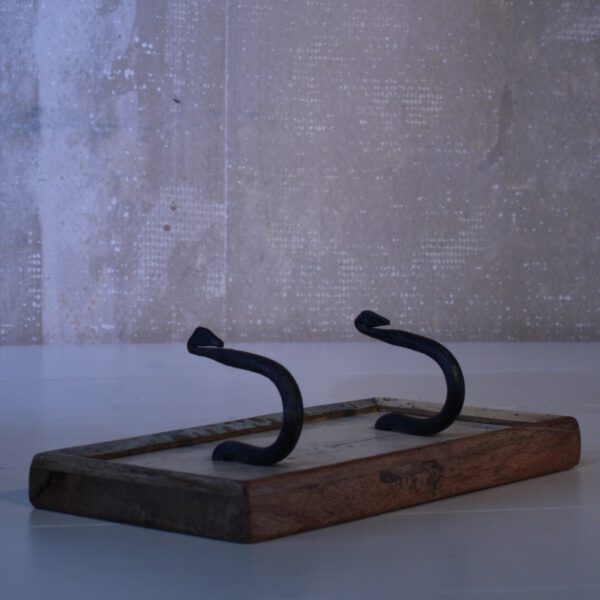 Kapstok van gerecycled teakhout wit uit India S