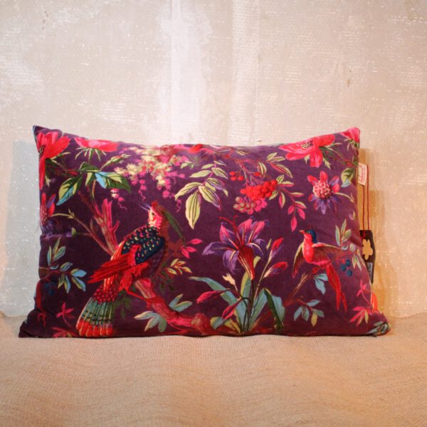 Kleurrijk zacht verlours kussen