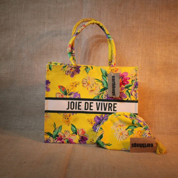 Duurzame tas en toilettas Joie de Vivre-draag de vreugde van het leven met je mee.