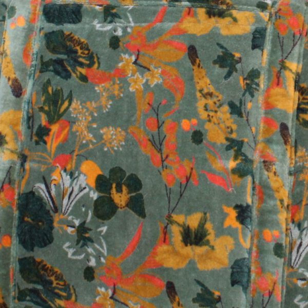 Reistas van groene velvet stof