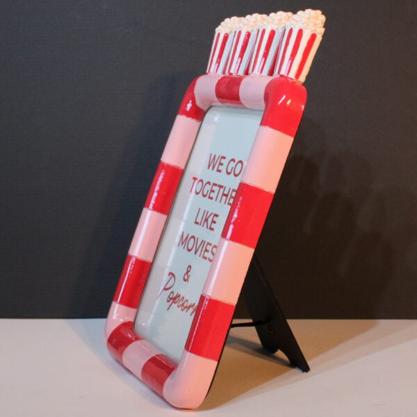 Roze rood geblokte fotolijst met romantische tekst