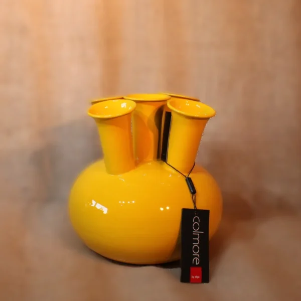 Zonneschijn gele toetervaas-tulpenvaas klein model