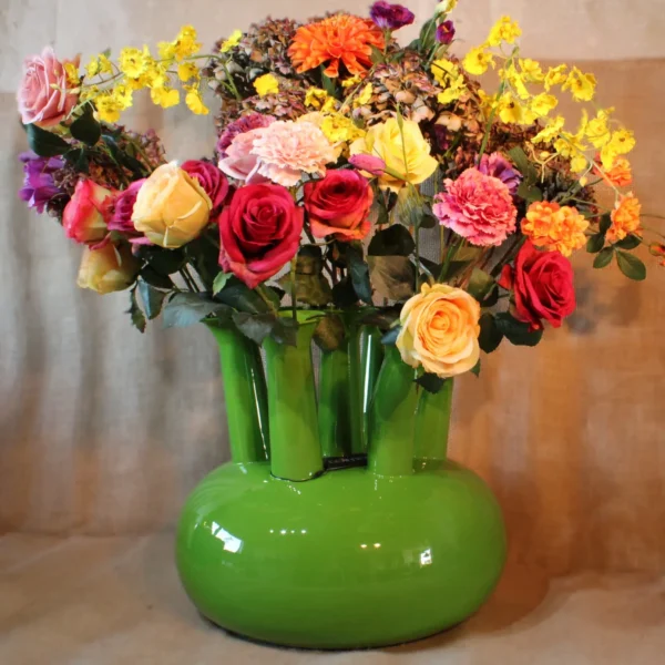 Bladgroene toetervaas-tulpenvaas