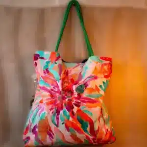 gekleurde shopper tas bohemian stijl voor haar franse brocante