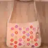 tas ecru kleur met geborduurde bloemen franse brocante bohemian