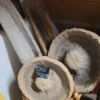Franse brocante stokbrood en tulband rijsmanden van de bakker