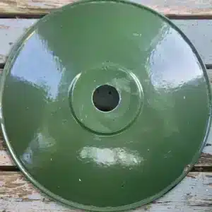 lamp 3 buitenkant Franse brocante groen emaille schotellamp zonder toebehoren